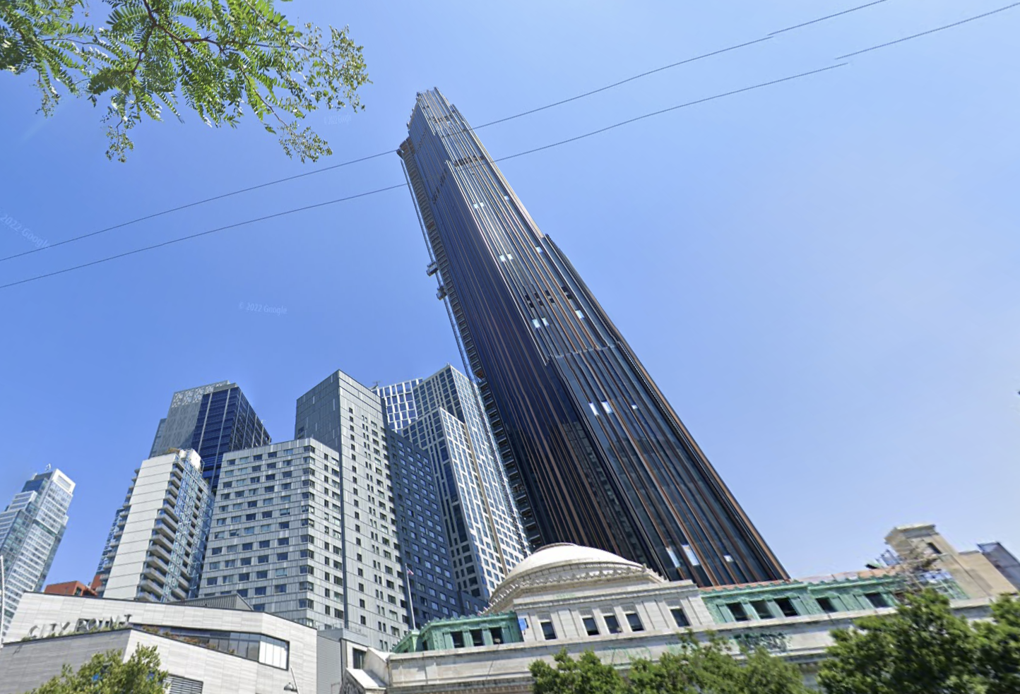 The borough's first supertall Brooklyn Tower, located at 9 Dekalb Ave., is being marketed for sale at $600M.