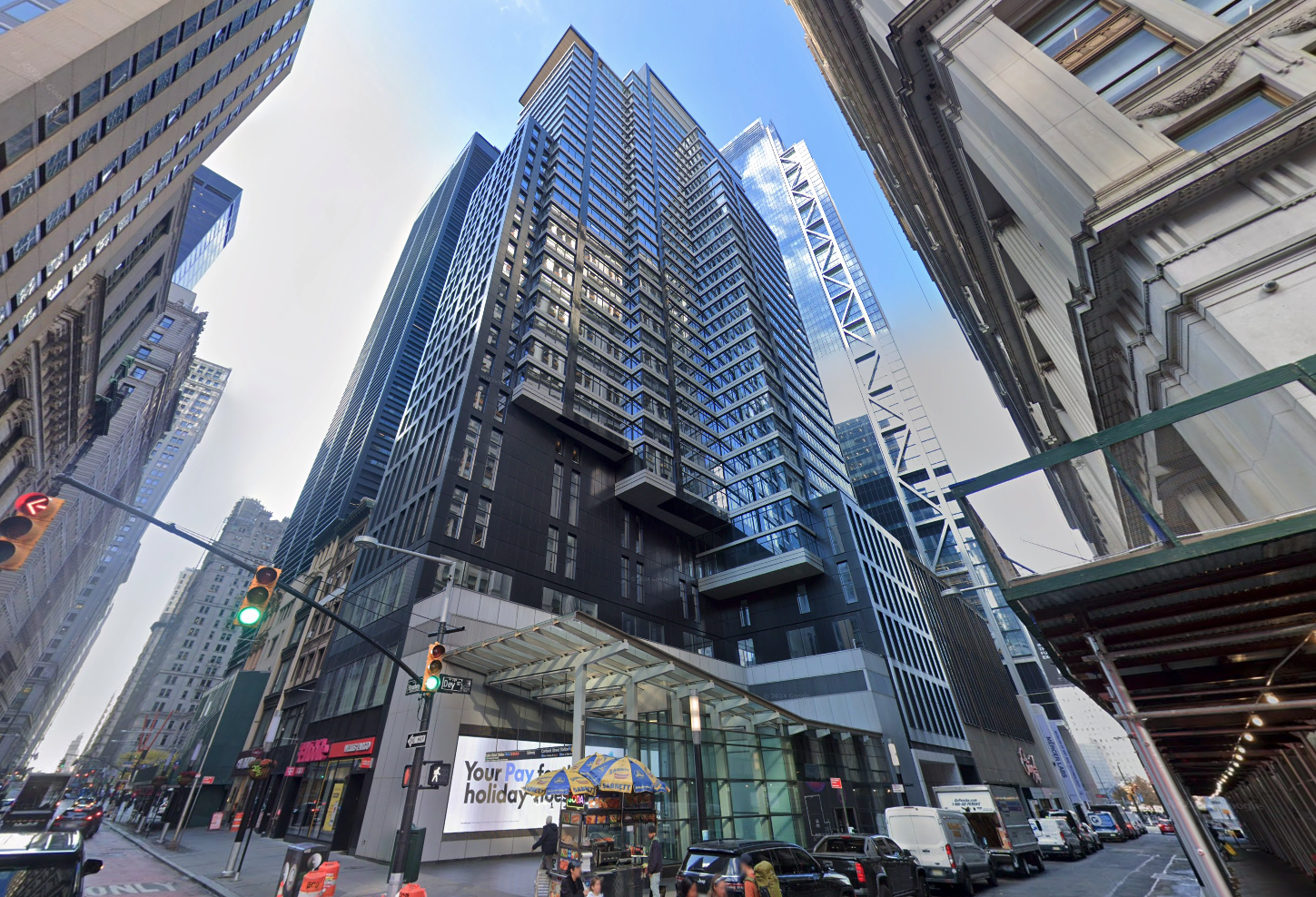 The apartment tower at 7 Dey St. in Manhattan's Financial District.