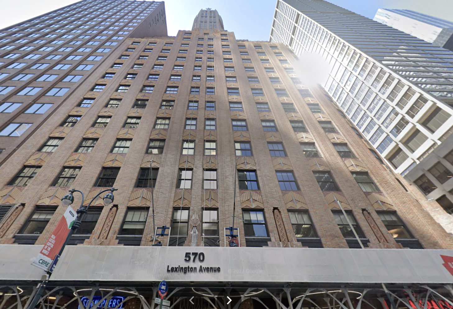 The Feil Organization's 570 Lexington Ave., where REBNY renewed its lease for another 10 years this week in a deal that included upgrades to its 23K SF space.