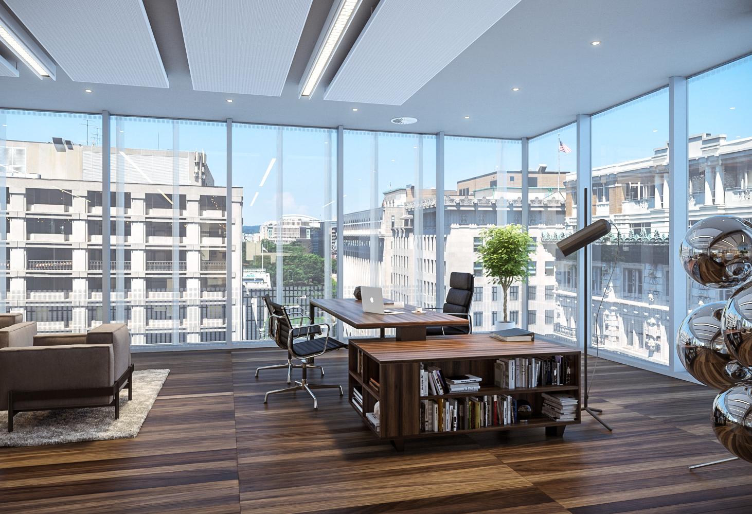 Unlike many assets in downtown Washington, 699 14th offers floor-to-ceiling windows. 699 Fourteenth Lincoln Property