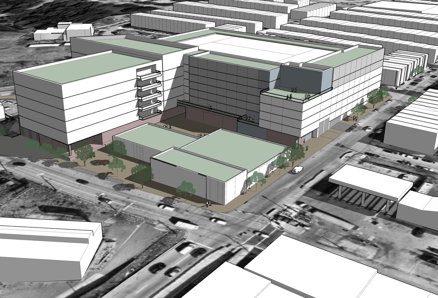 Seawall development presented these early renderings of its Sisson Street East project to the city's design panel on Thursday.