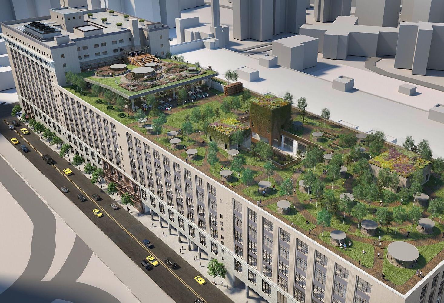 A rendering of the planned office development on the Morgan North Post Office in West Chelsea