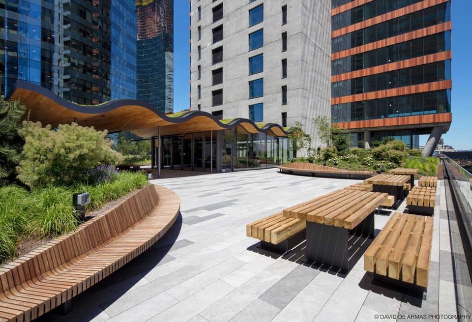 The terrace of The JACX, Tishman Speyer's 1.2M SF Long Island City office building, where WeWork has been a tenant since 2015.