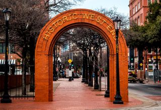 archway in a downtown area