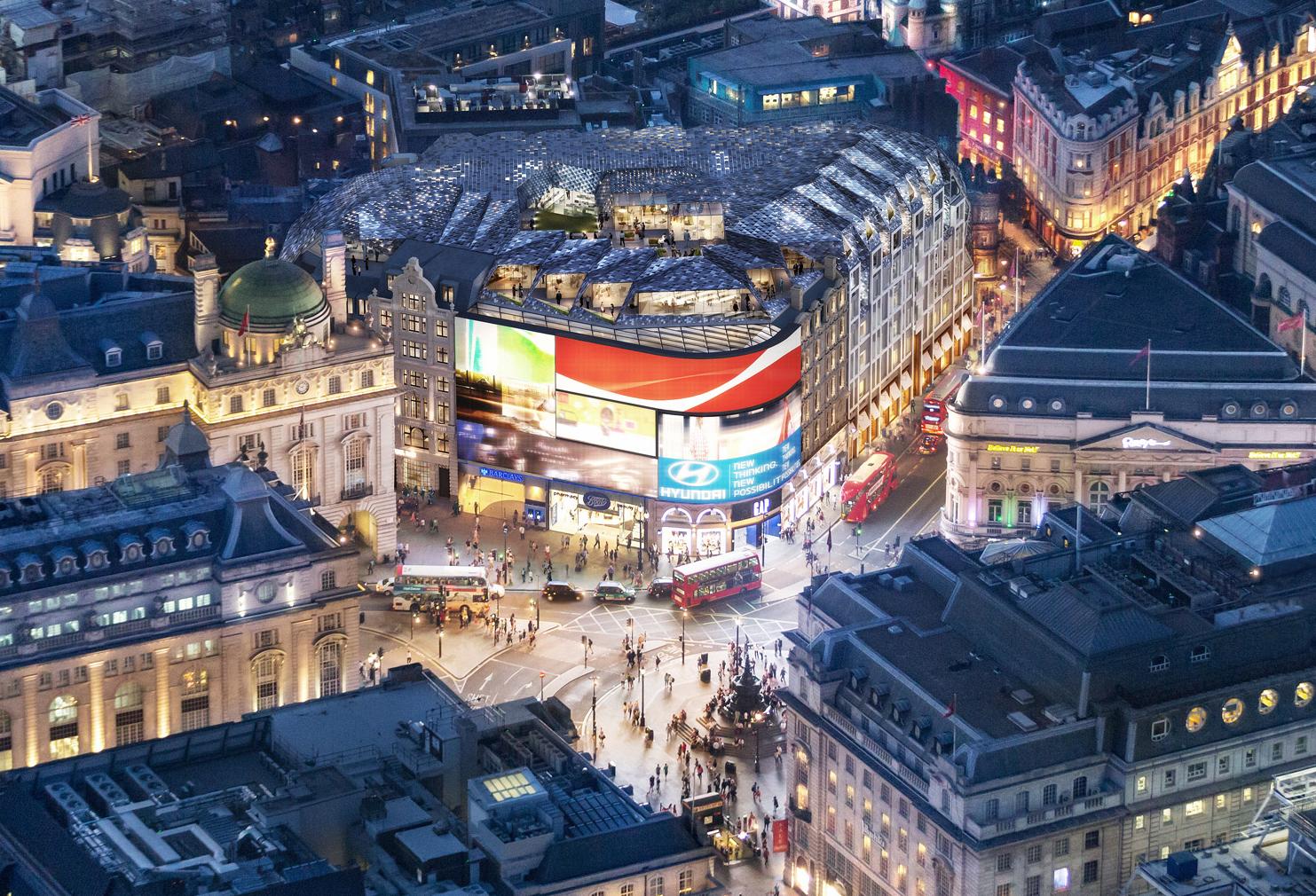 Landsec's new development at Piccadilly Circus.