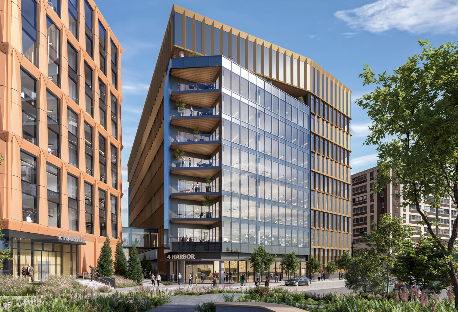 A rendering of Beacon Capital's 4 Harbor St. in the Seaport.