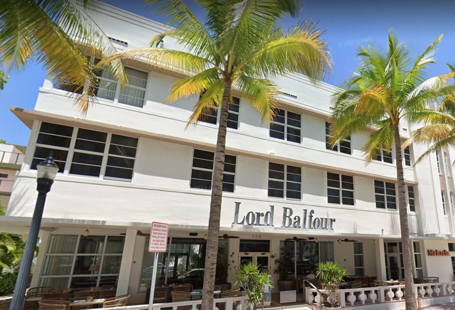 The Balfour Hotel at 350 Ocean Drive in Miami Beach, Fla.