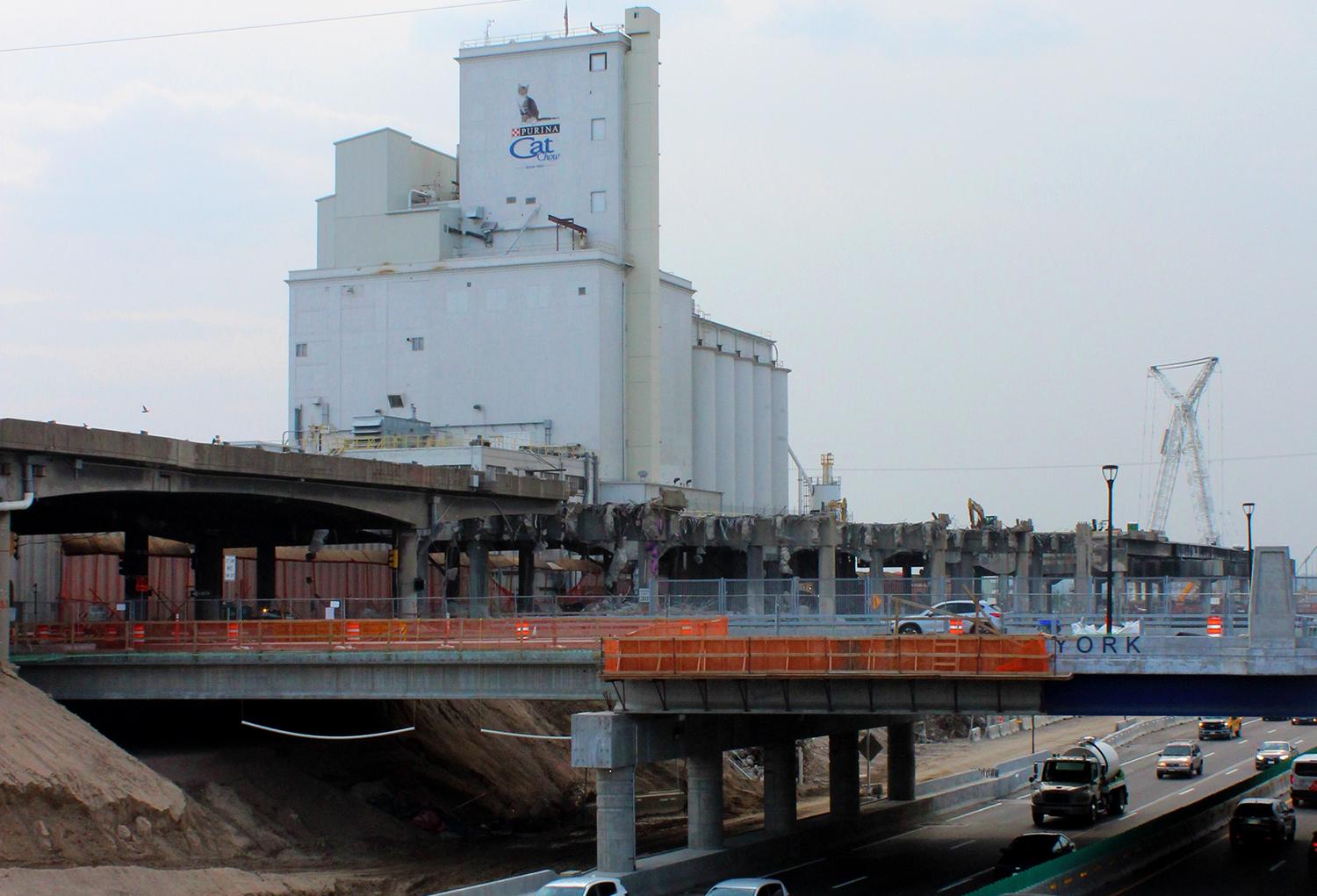 Photo of construction of the $1.2 B Central 70 reconstruction taken August 2021