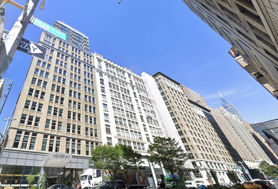 The Mondrian Park Avenue hotel, located at 444 Park Avenue South in Manhattan, acquired by Global Holdings Group this week in a deed-in-lieu-of-foreclosure agreement.