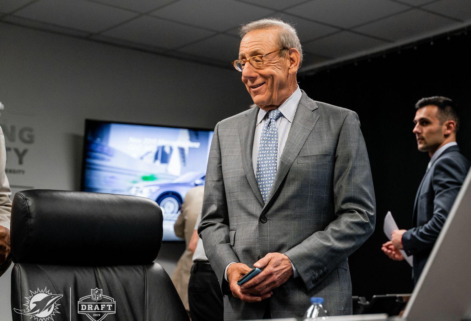 Stephen Ross, the owner of the Miami Dolphins and chairman of Related Cos., in the Dolphins' draft room in 2019