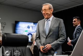 Stephen Ross, the owner of the Miami Dolphins and chairman of Related Cos., in the Dolphins' draft room in 2019