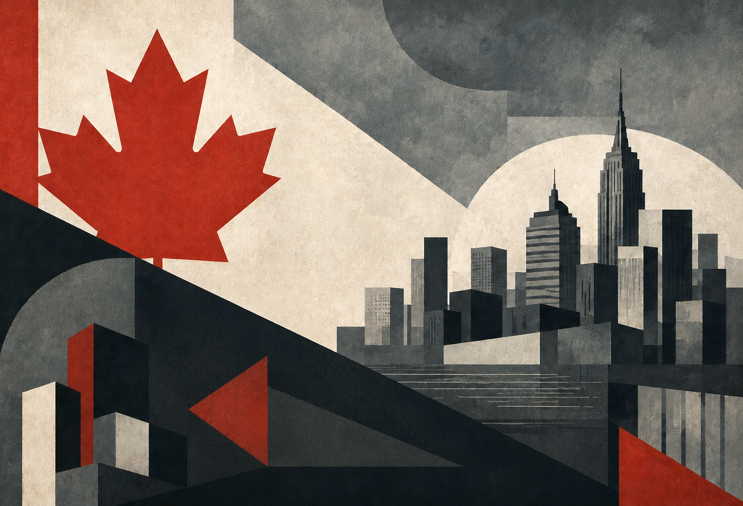 Canada and city illustration Canada investment slowdown