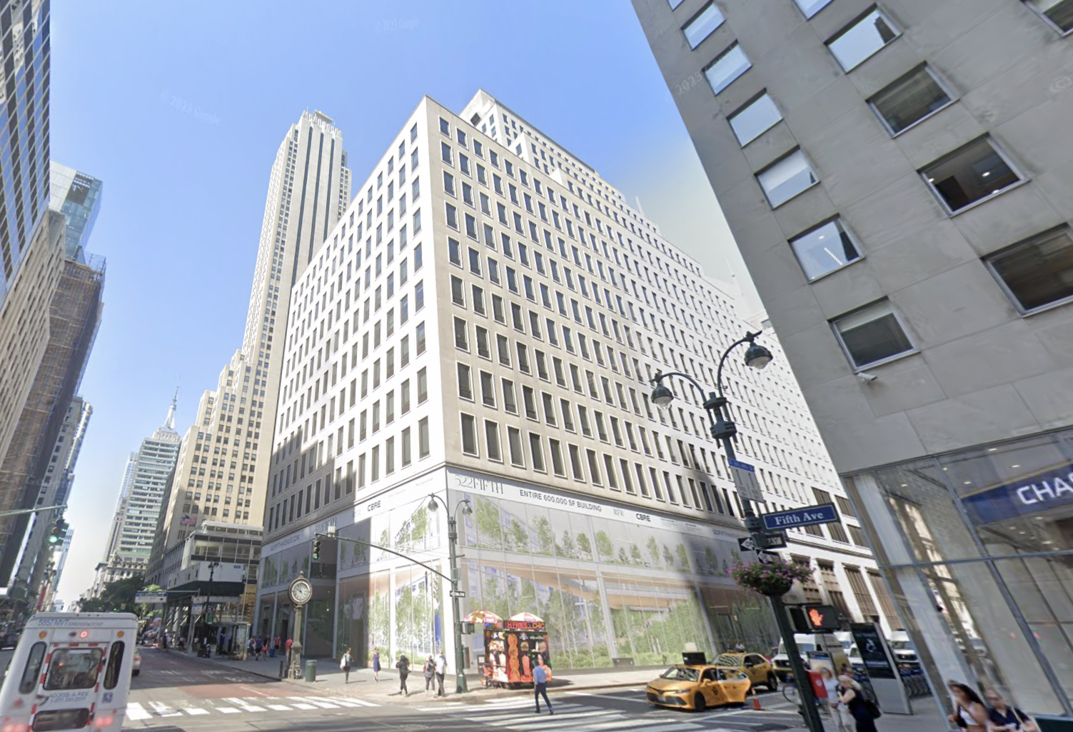 522 Fifth Ave., RFR's 600K SF property where SL Green has purchased a $224M senior note from Credit Suisse. 