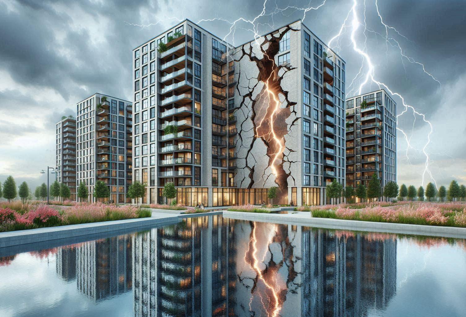 Cracks are starting to form in the capital stacks of new apartment buildings in Washington, D.C.