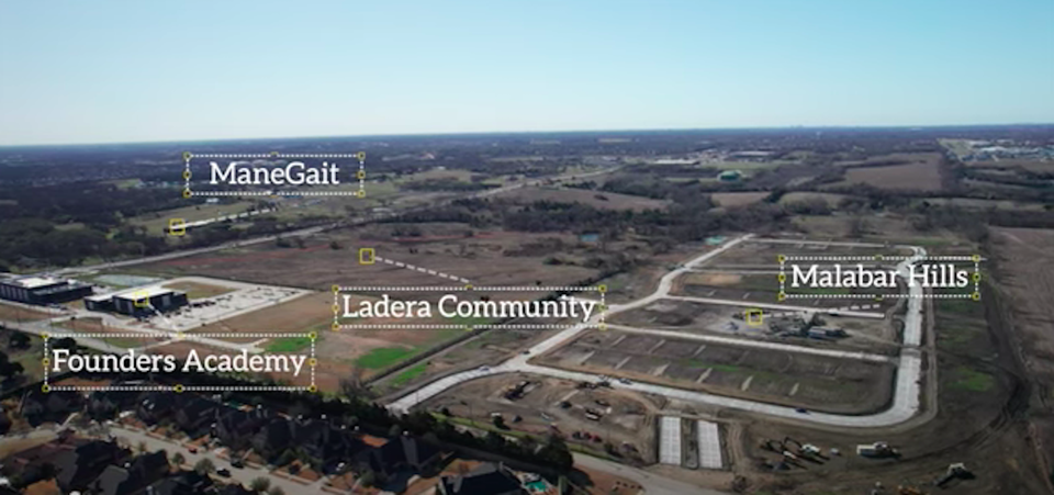 aerial view of development area