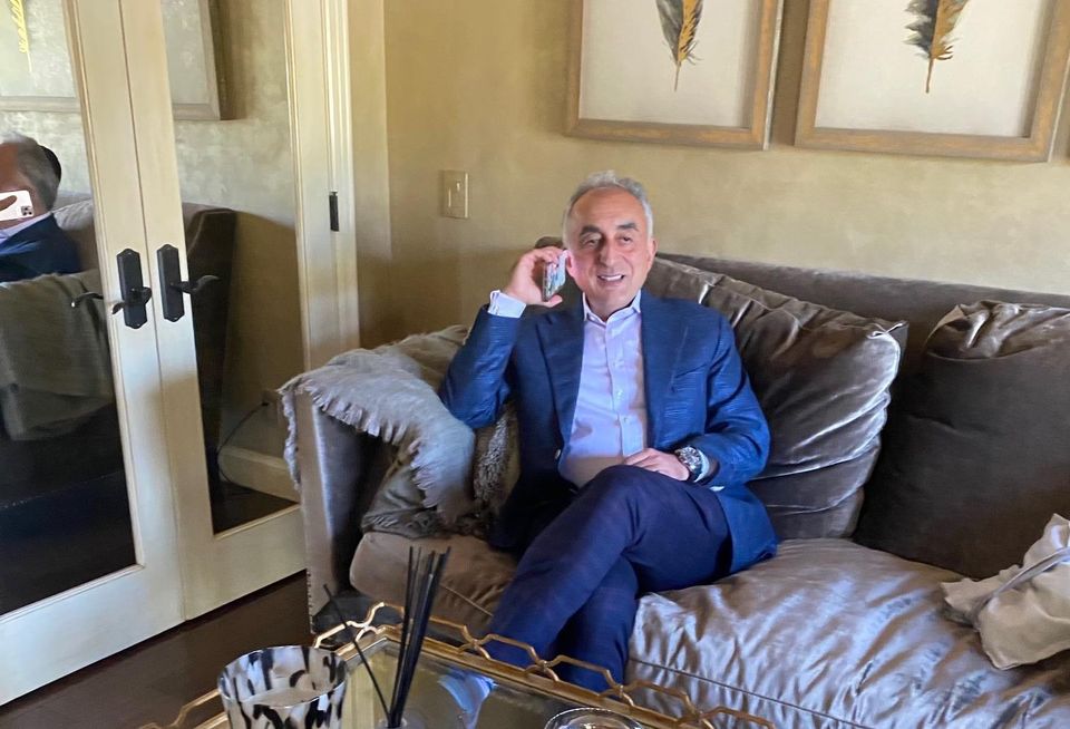 Universe Holdings Chairman and CEO Henry Manoucheri working from home