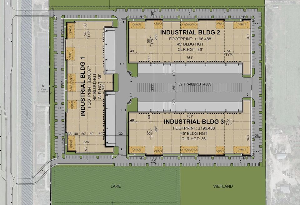 BBX Park at Delray Site Plan Delray Beach West Palm Beach Industrial Development Warehouses BBX Logistics Properties PCCP