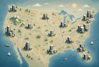 Office Buildings on US Map