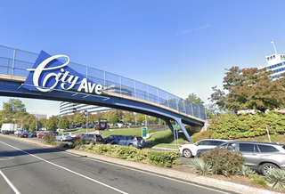 City Avenue and Presidential Boulevard facing west in Philadelphia, Pennsylvania.