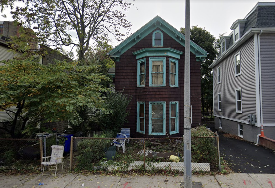 34 Marcella St. was designated a problem property due to the the trash in the front yard some disrepair in 2021.