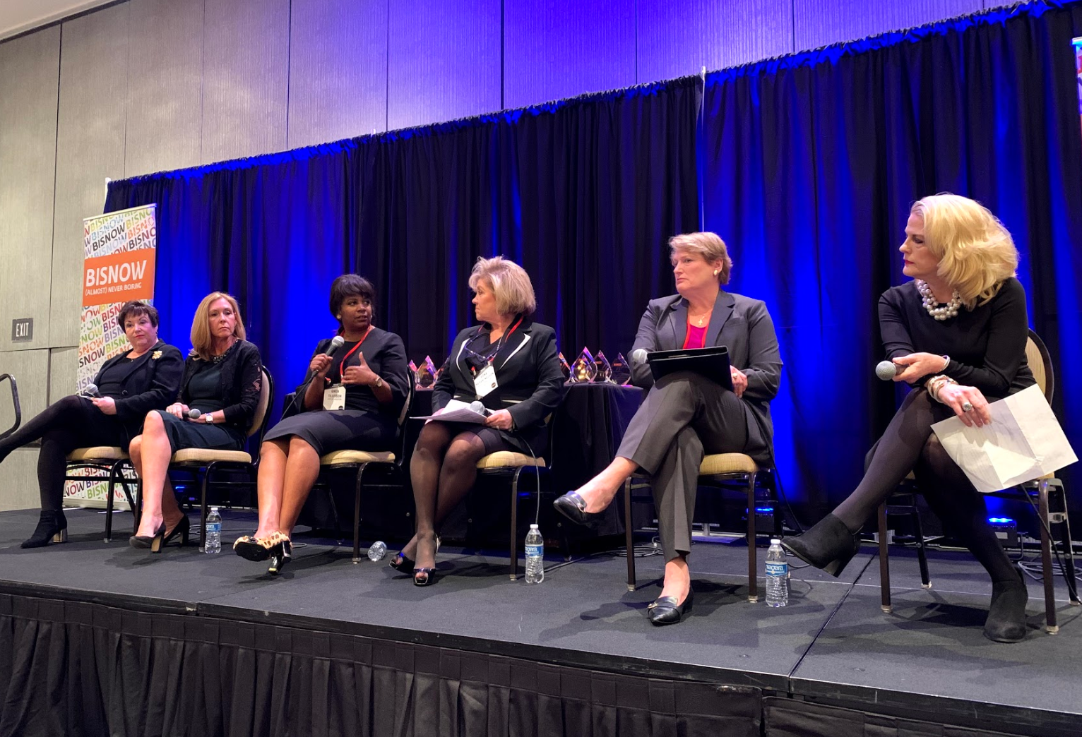 Transwestern Executive Managing Director Jan Sparks, JLL Senior Managing Director Susan Hill, City of Houston Deputy Director of Economic Development Gwen Gwen Tillotson, The Richland Cos. CEO Edna Meyer-Nelson, Veritex Bank Senior Vice President Rhonda Sands, Laughlin Consulting Group CEO Elke Laughlin