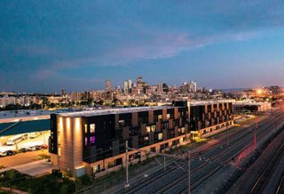 A high-resolution photo image of Kabin Apartments at the Zeppelin Taxi project.
