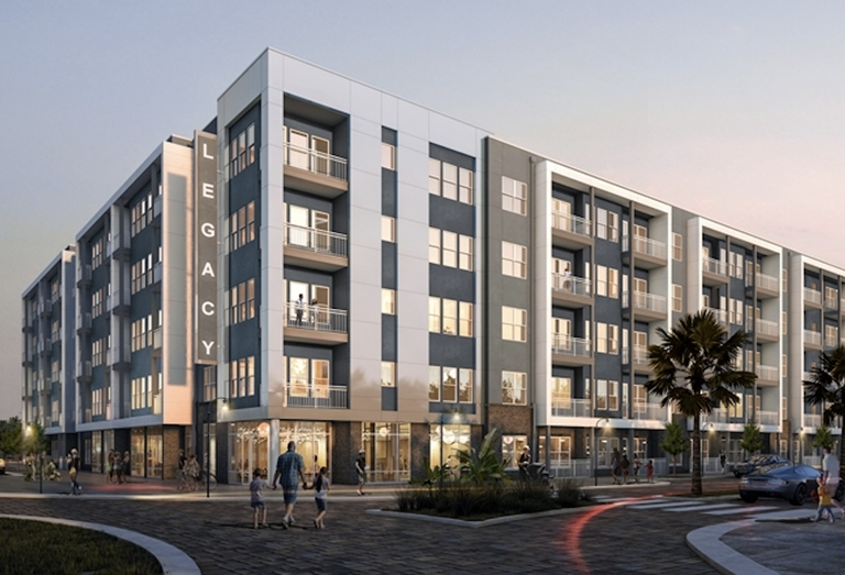 Rendering of Griffin Capital and Legacy Partners opportunity zone multifamily project