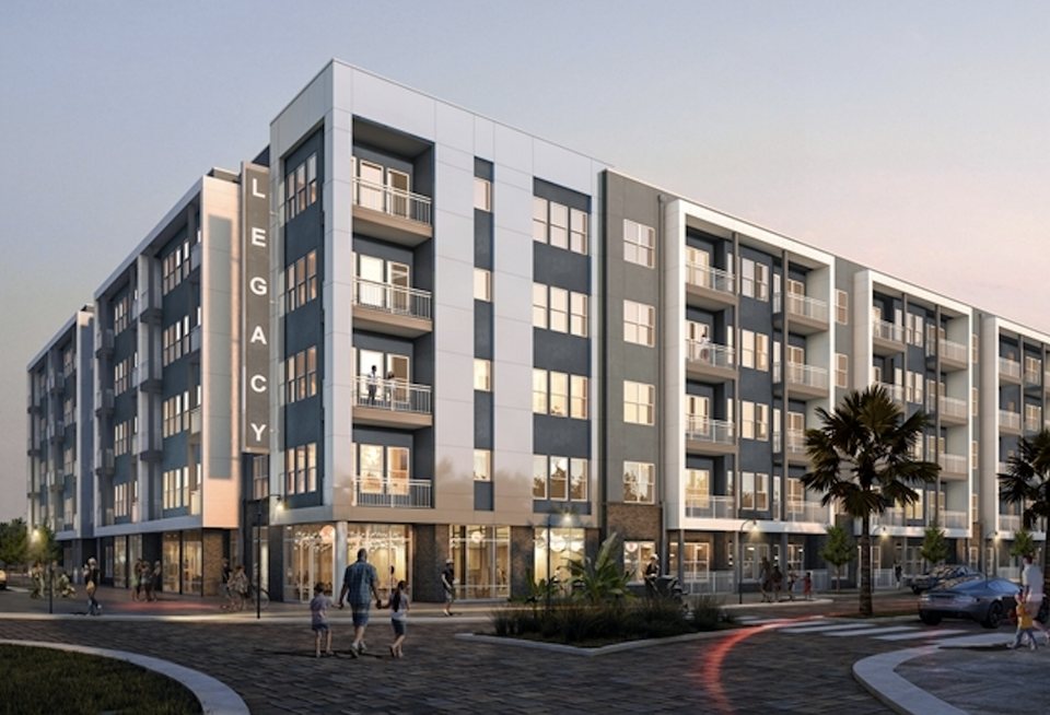 Rendering of Griffin Capital and Legacy Partners opportunity zone multifamily project