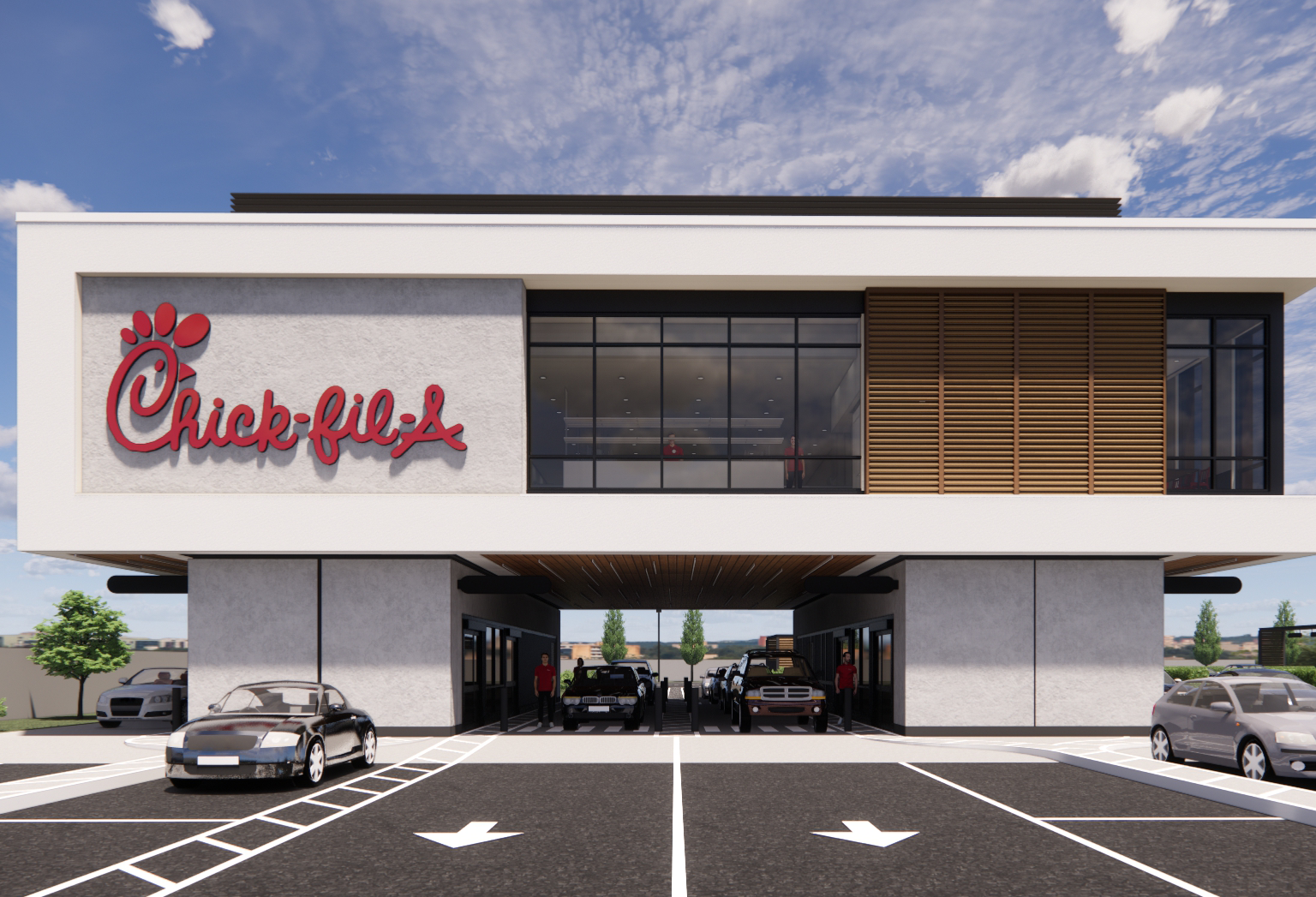 Digital Rendering of Chick-fil-A's New Drive-Thru Concept