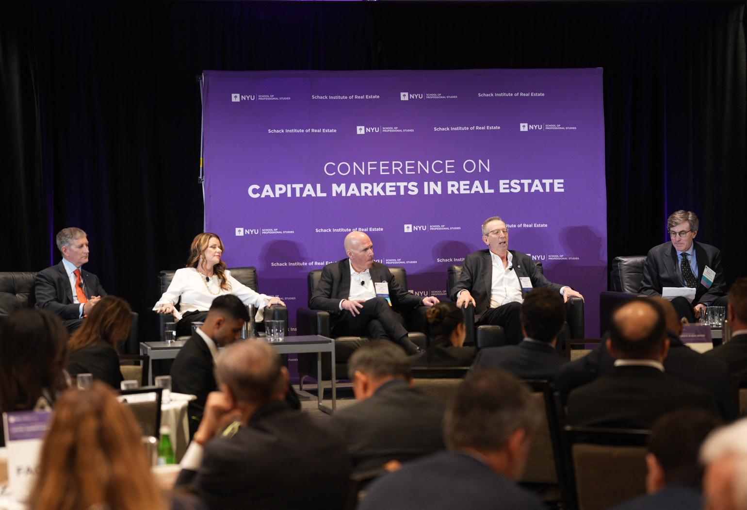 (from left to right) Marty Burger of Infinite Global Real Estate Partners, MaryAnne Gilmartin of MAG Partners, Scott Rechler of RXR, William C. Rudin of Rudin, and Robert S. Blumenthal (Moderator).