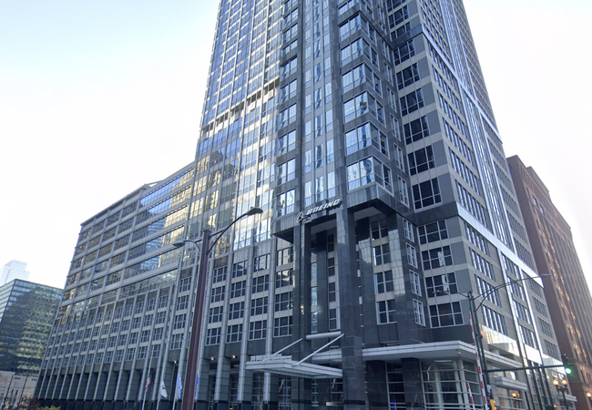 The exterior of the Boeing building in Chicago.