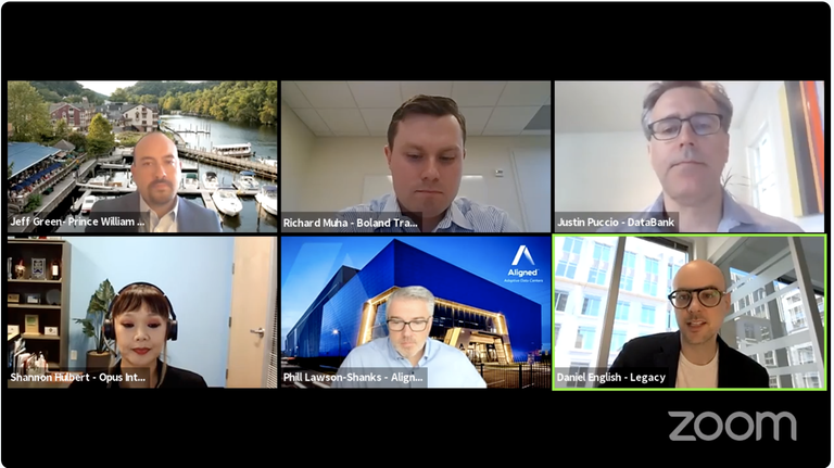 Daniel English, President and Founder of Legacy Investing   speaks at a Bisnow webinar on Mid-Atlantic data center submarkets.