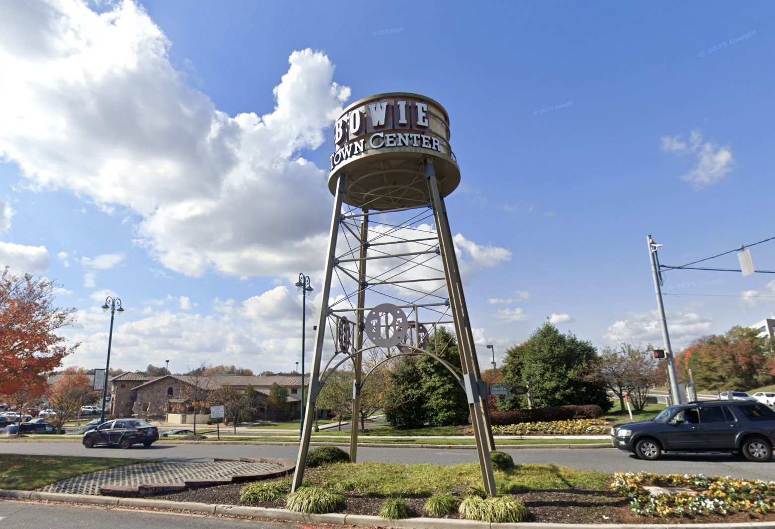 The entrance to the Bowie Town Center retail property in Prince George's County. 