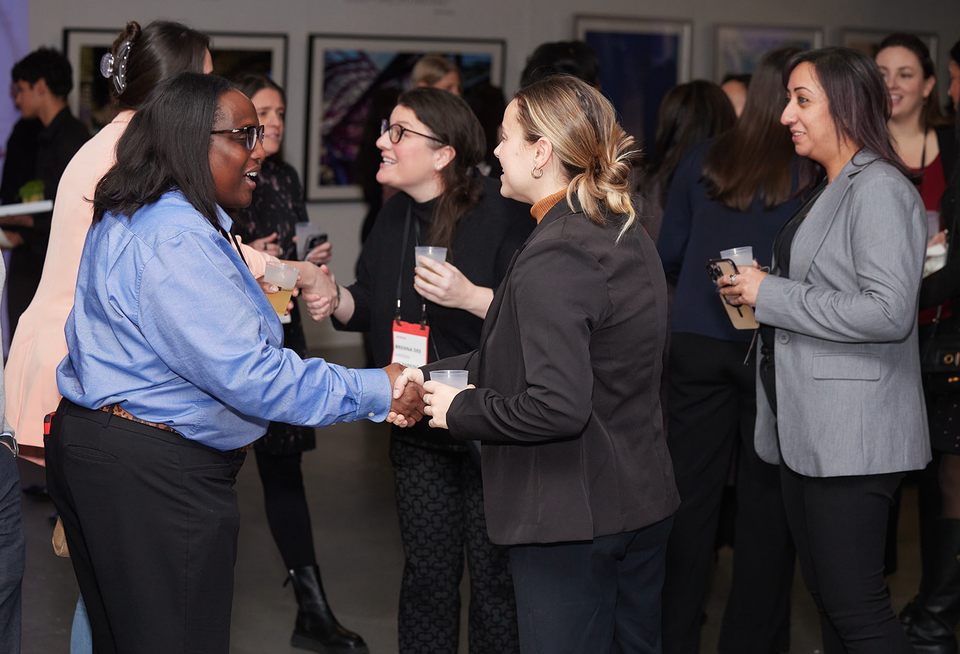 Networking at Bisnow's 2024 New York Power Women event.