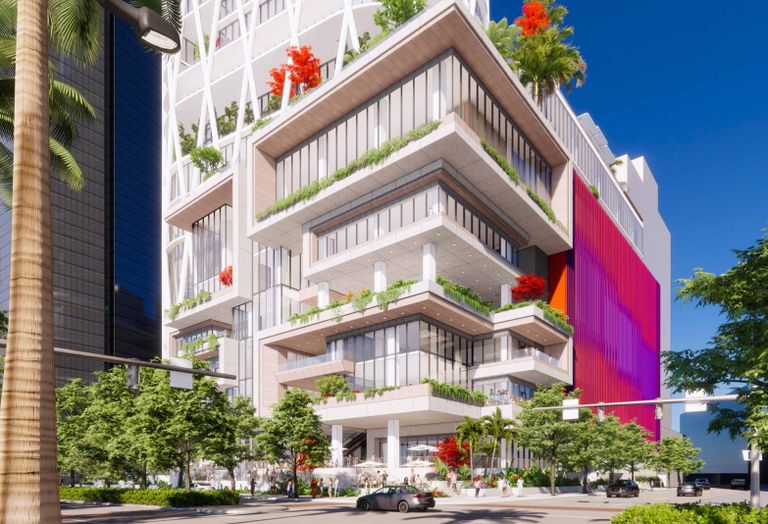 Banco Santander Tower 1401 Brickell Ave Miami Ground Level Santander Bank
