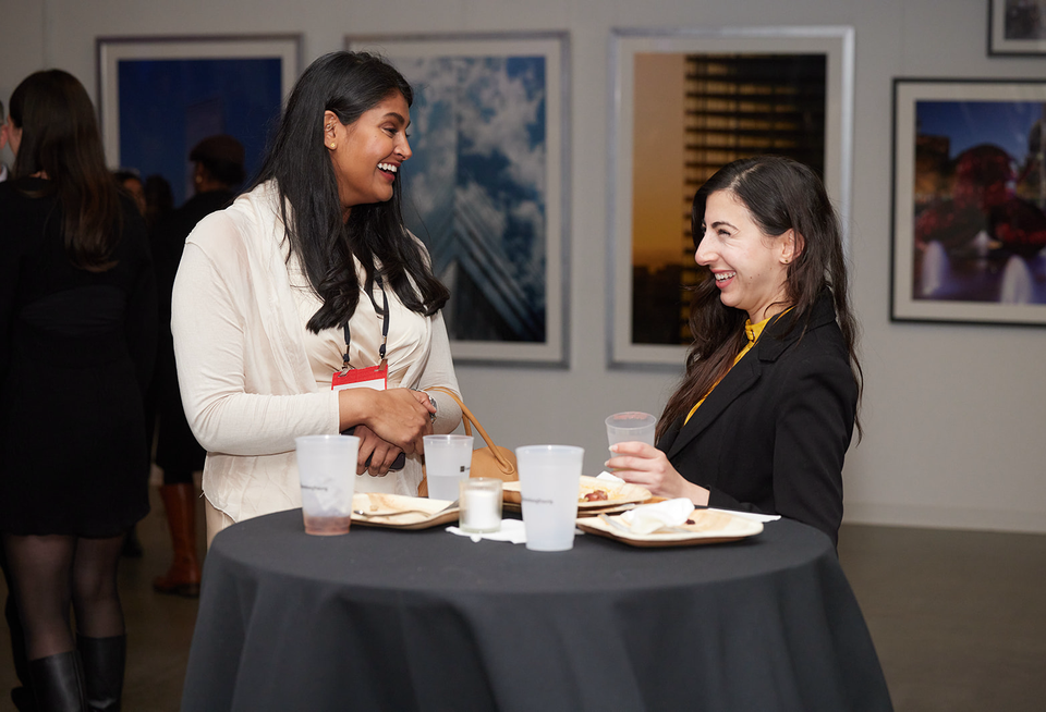Networking at Bisnow's 2024 Power Women event.