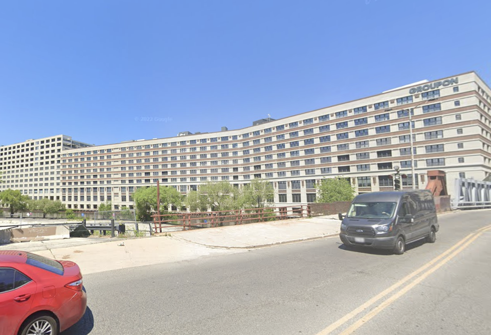 A view of the former Groupon Headquarters in Chicago.