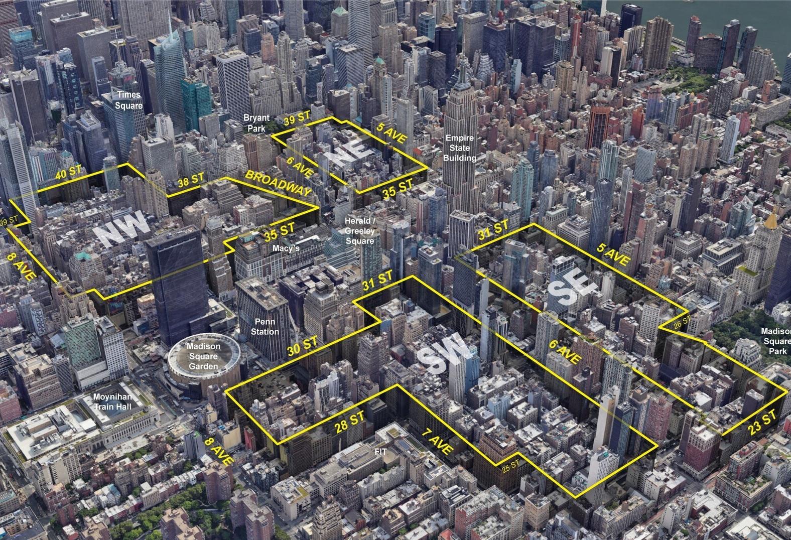 A map of the Midtown South Mixed-Use Plan
