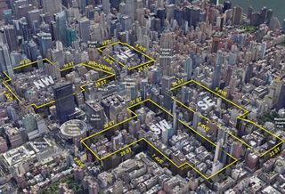 A map of the Midtown South Mixed-Use Plan