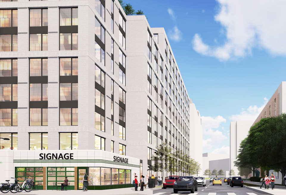 A rendering of Orr Partners' 231-unit project in Clarendon.