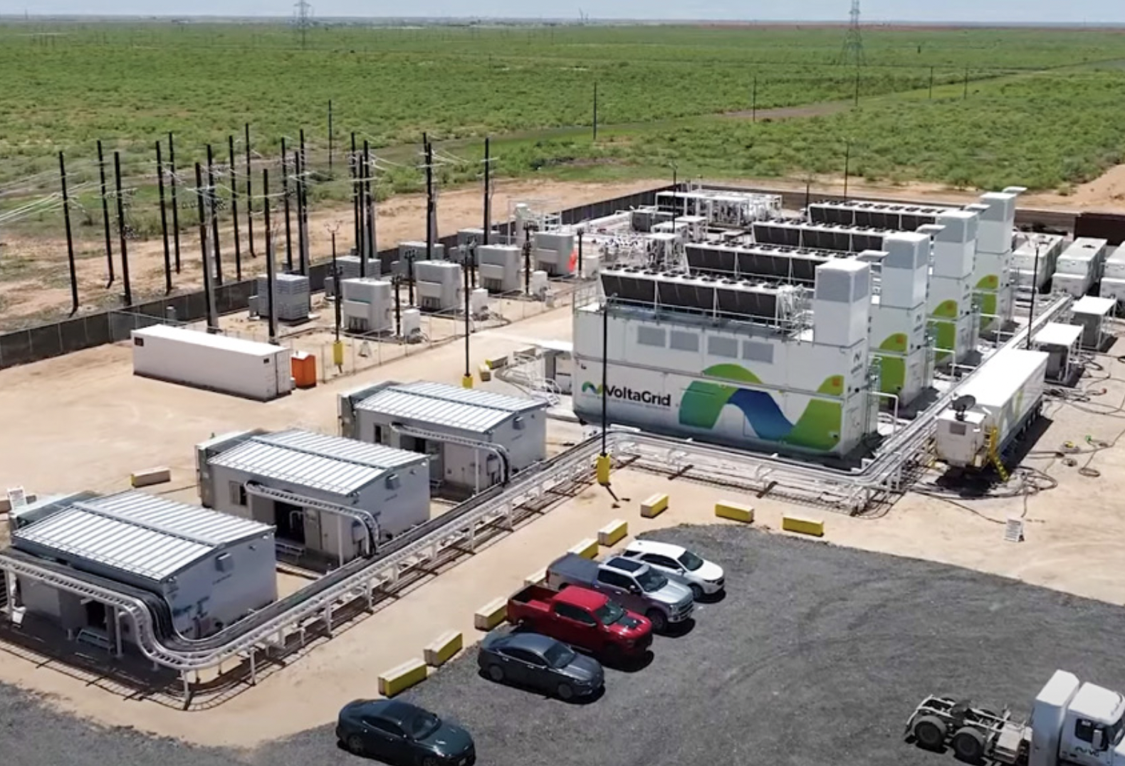 VoltaGrid’s cutting-edge microgrid, featuring multiple clean natural gas-powered generators, delivering a robust 70 megawatts of power.

