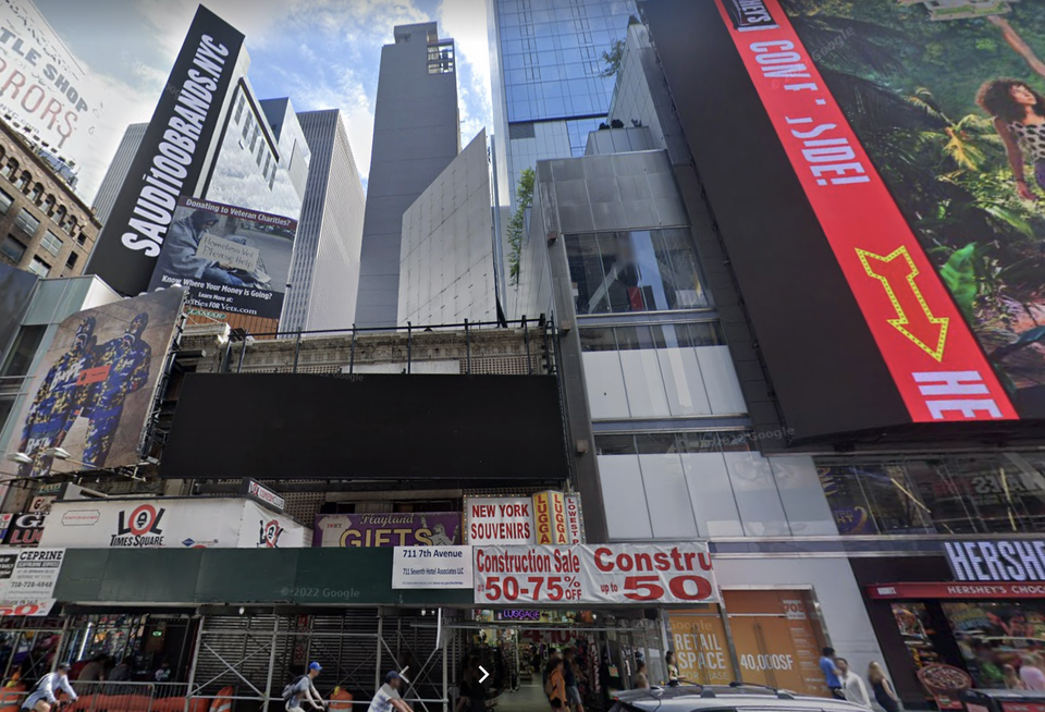 711 Seventh Ave., where Atlas Hospitality and Flintlock Construction this week scored a $120M construction loan for a 32-story hotel project.