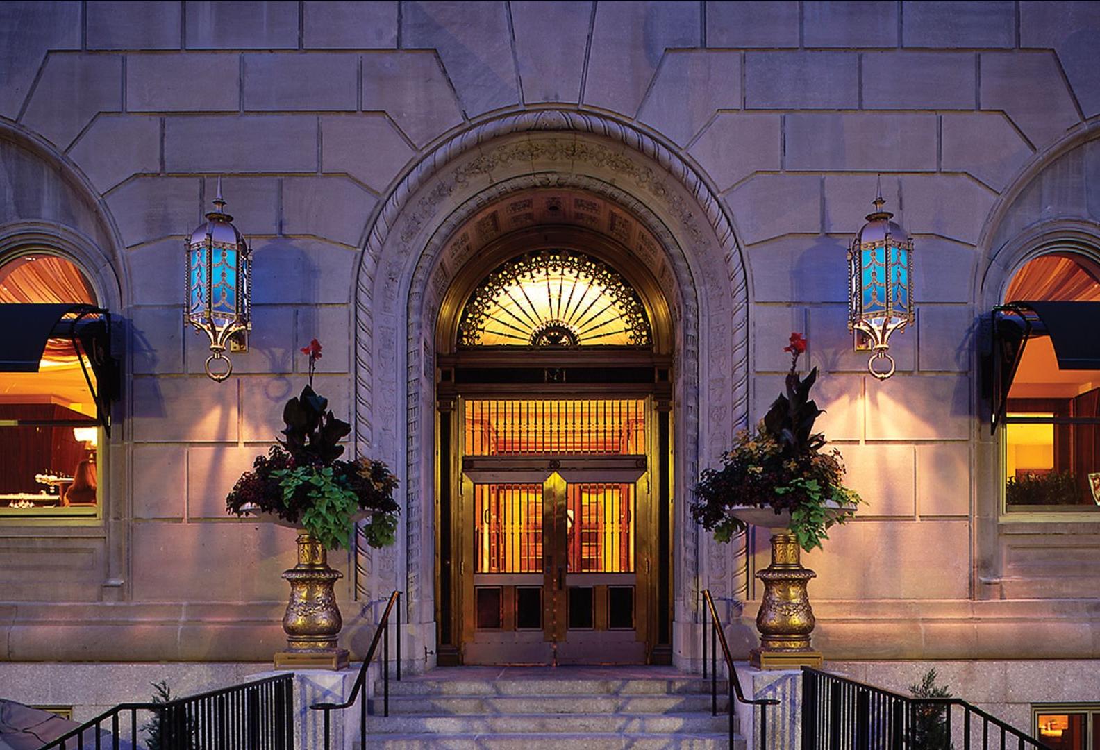 Front entrance of Hotel AKA Back Bay on Berkeley Street.