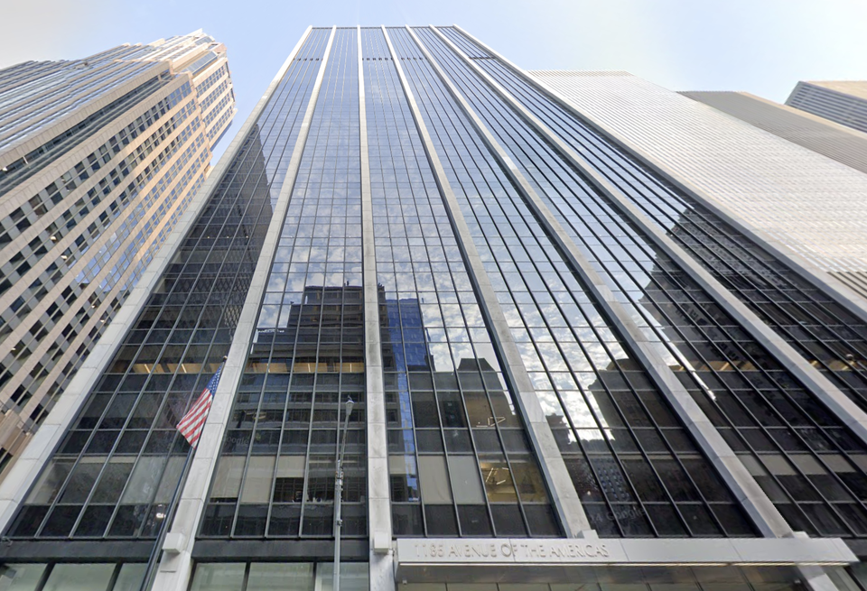 SL Green’s 1185 Sixth Ave, where hair and body care company Moroccanoil signed a 40K SF lease this week.