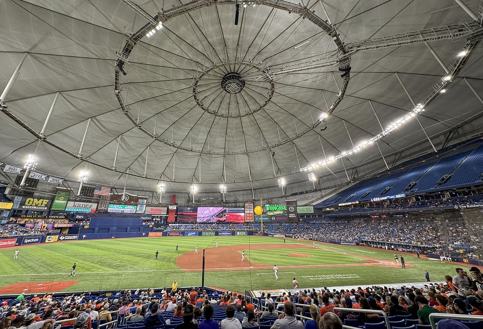 tropicana field in St. Petersburg. 
