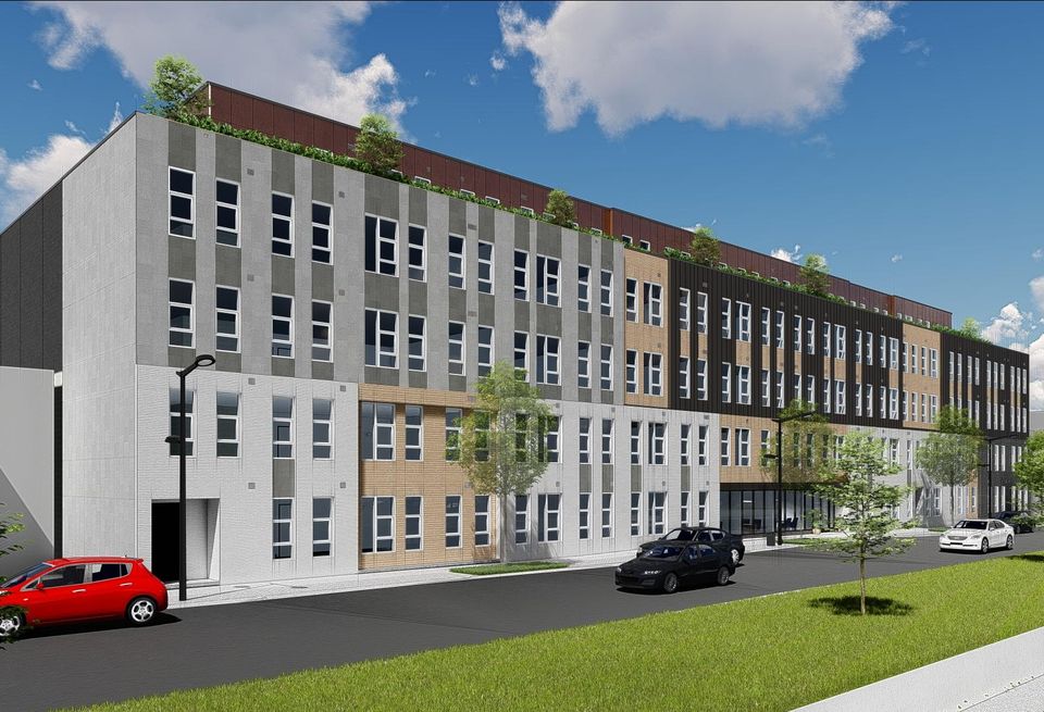 A rendering for the 148-unit Paxton apartments project