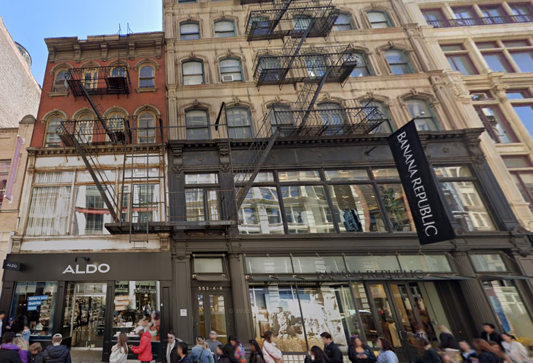 Queues outside retailers on Broadway in SoHo in April this year, a neighborhood where retail demand stayed high and availability remained low throughout 2023.