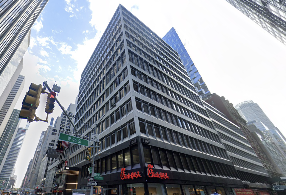 Northwood Investors' 1180 Sixth Ave. office property, where tenants signed 59K SF this week.