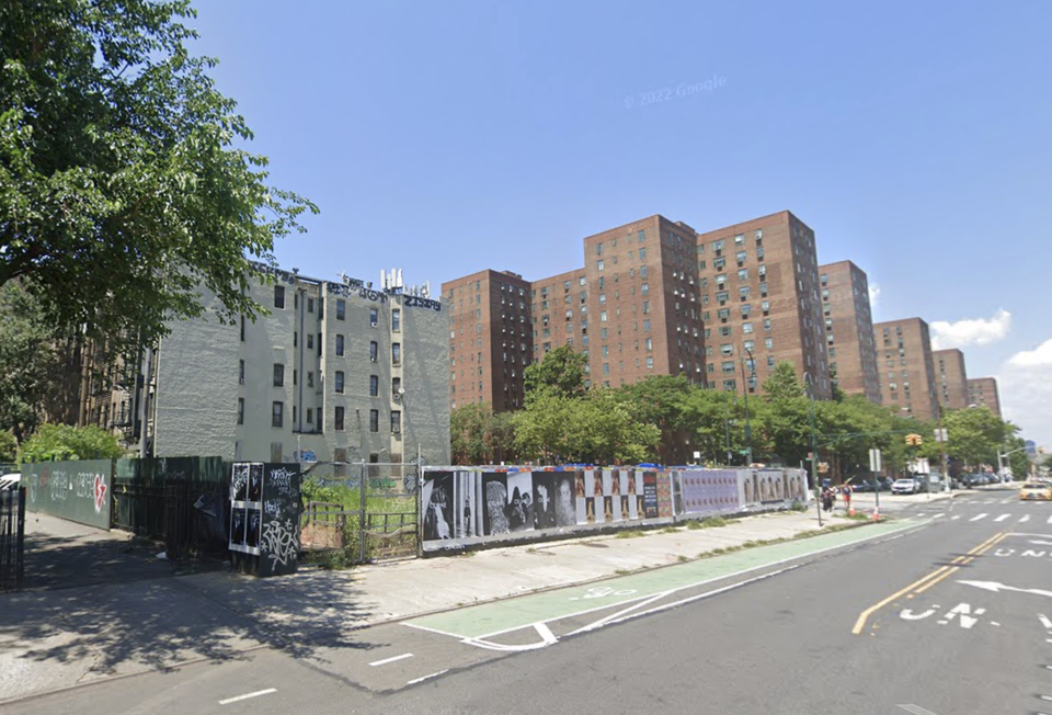 The construction site at 644 E. 14th St., where Apollo Global Management and Lionheart Strategic Management provided loans totaling almost $130M this week.