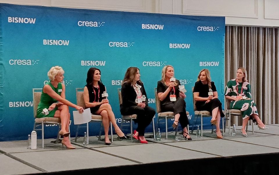 Ridgemont Commercial Construction's Dana Compton, Cresa's Chelby Sanders, Clark Hill's Christy Pennington, Kairoi Residential's Olivia Loudis, LINC Commercial Realty's Najdi Rafaty and HOK's Amber Wernick.